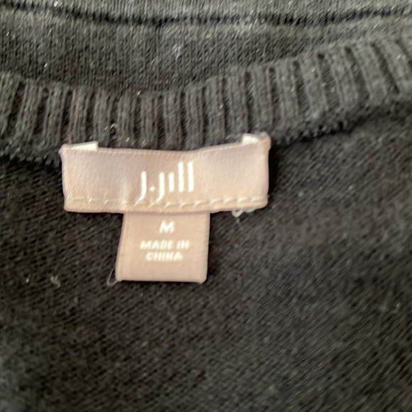 J Jill black v neck soft knit in cotton blend - Picture 6 of 7